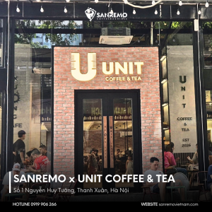 SANREMO COFFEE TOUR: UNIT COFFEE TEA – SANREMO ZOE COMPETITION VỚI THIẾT KẾ CUSTOM ĐỘC BẢN